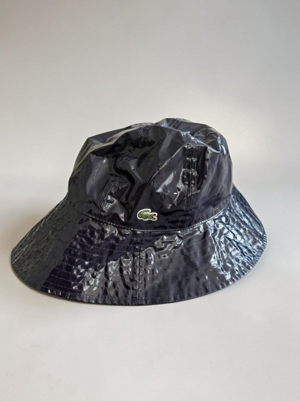 LACOSTE Unisex Navy Blue Bucket Hat Size Medium